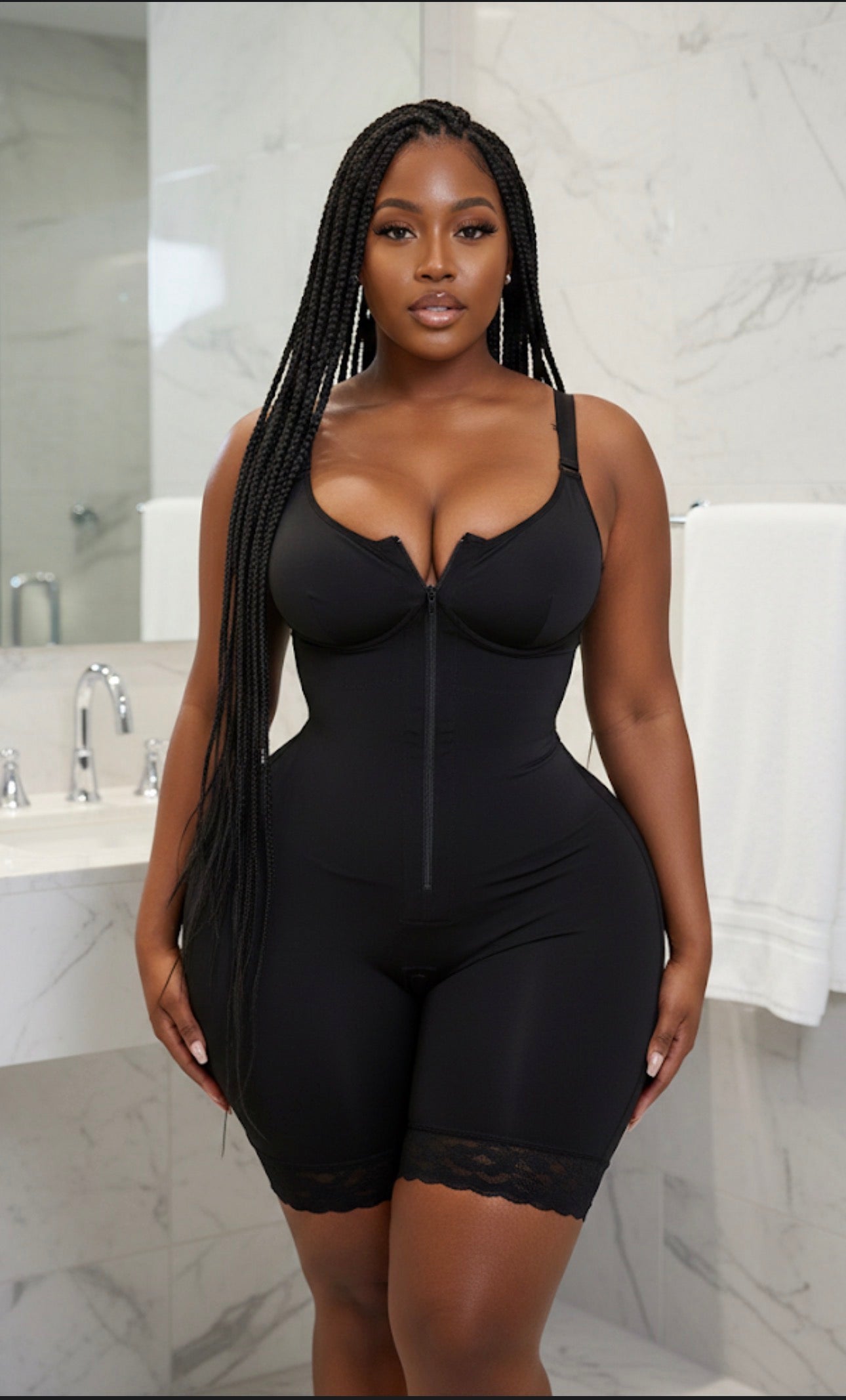 Body Gainant Zippé – Effet Sablier (
