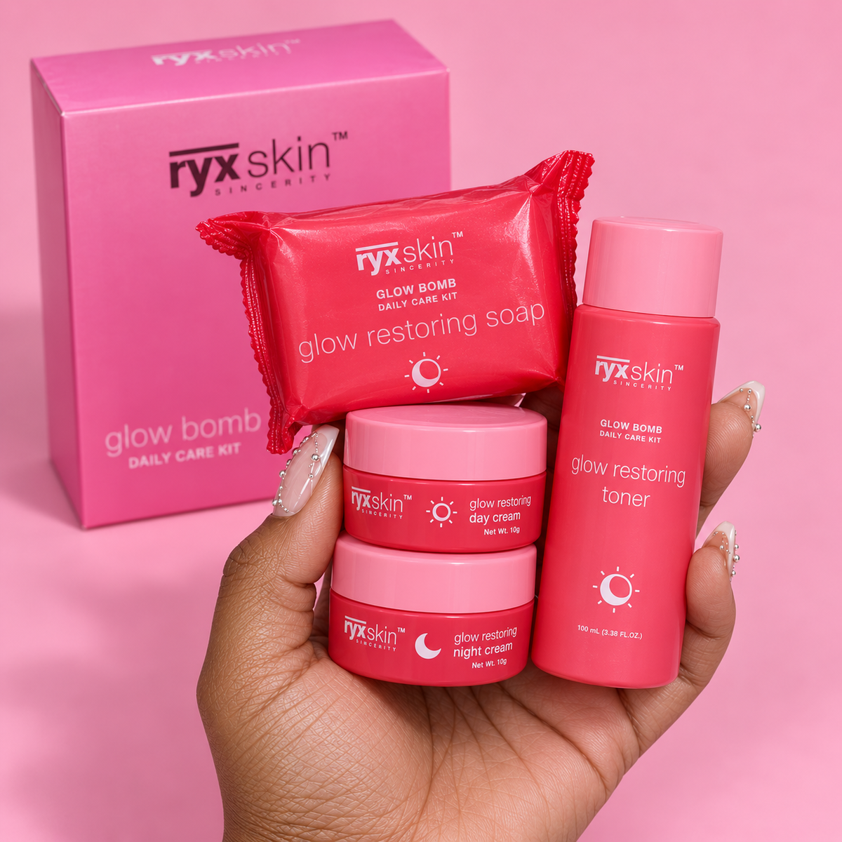 RYX Skin – Glow Bomb Daily Care Kit