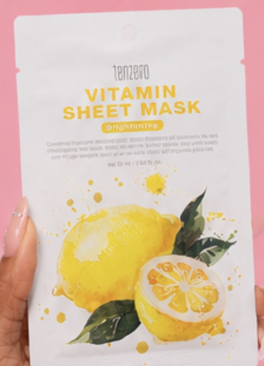 Tenzero Vitamin Sheet Mask – Masque Éclat & Luminosité au Citron