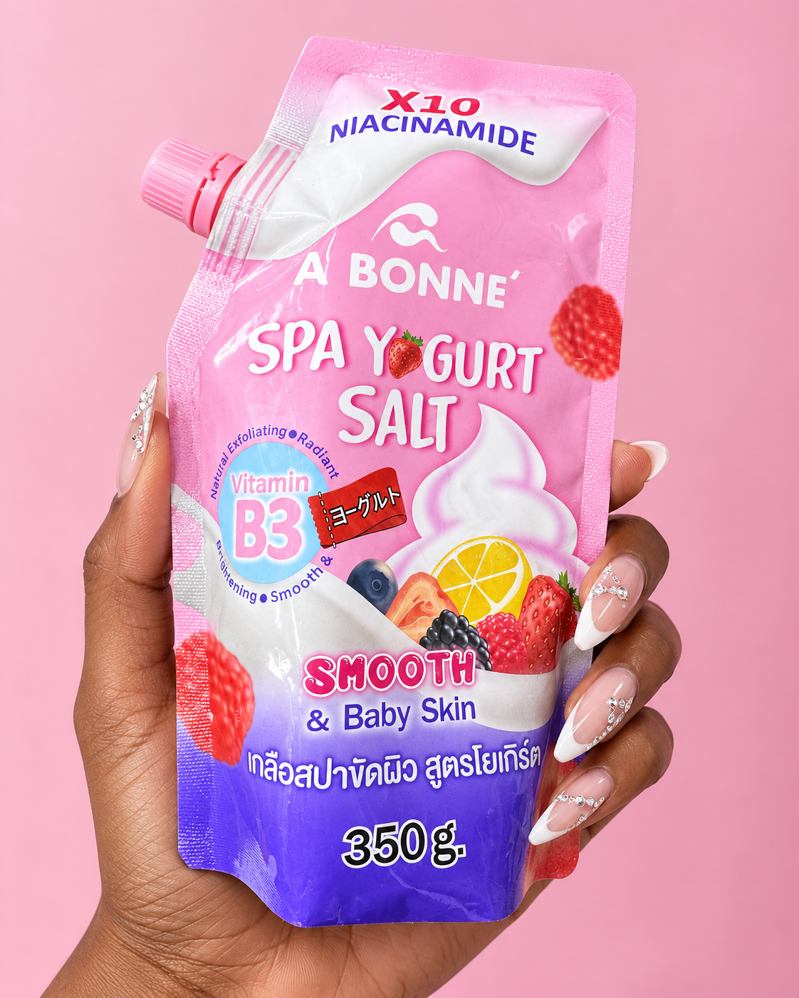 A Bonne’ – Spa Yogurt Salt Niacinamide X10 – Gommage Corps Vitamine B3 (350 g)