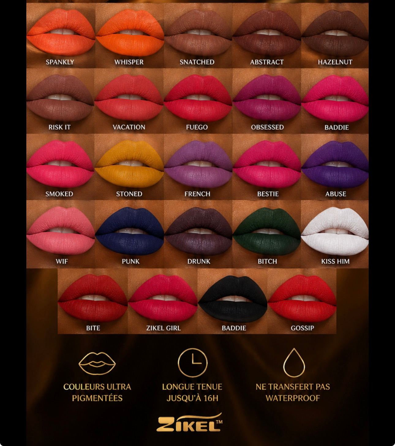 Palette lèvres LIP ORG – Zikel