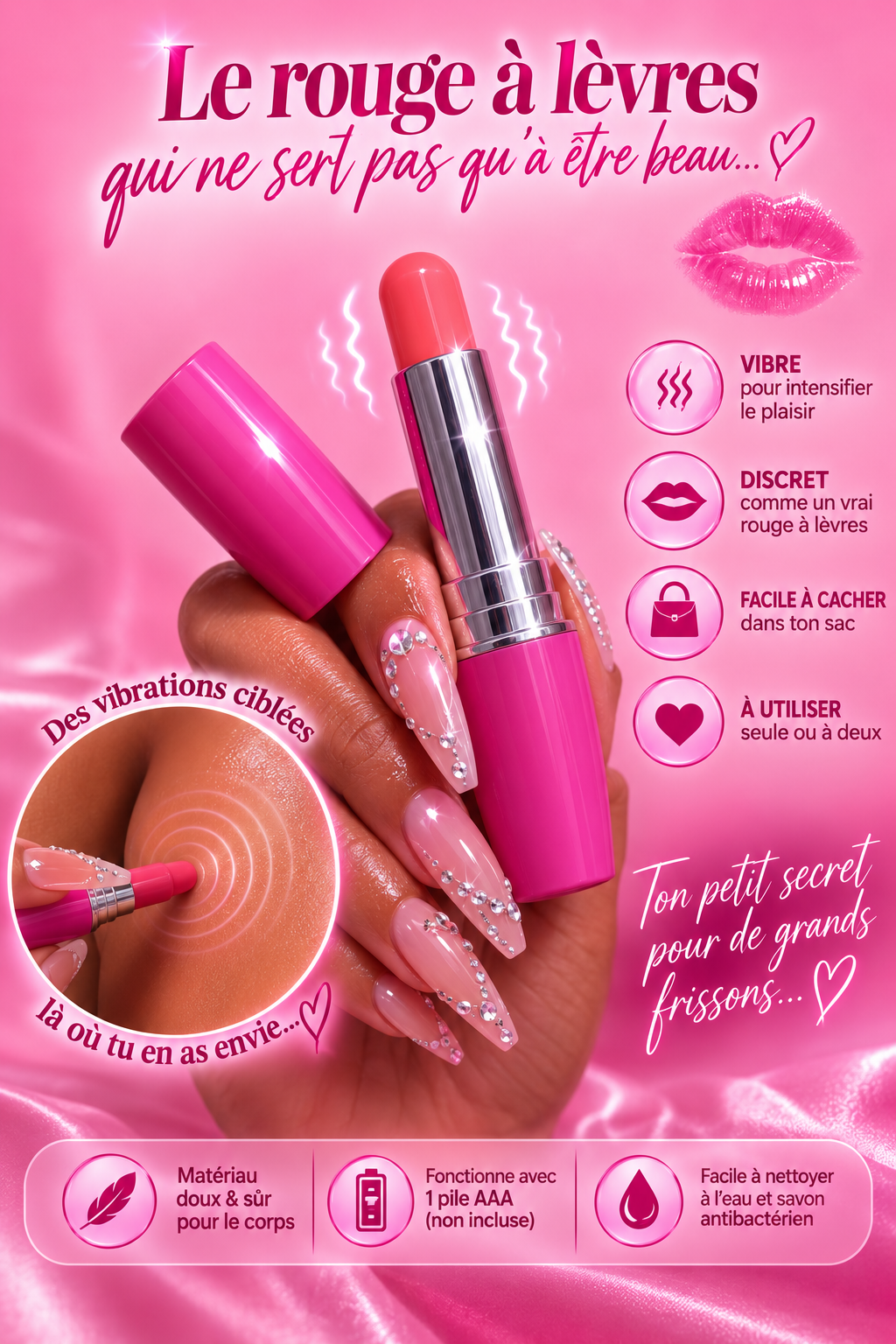 SECRET LIPS — Le rouge à lèvres qui vibre 💗