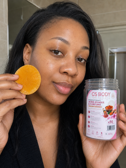 Disques Nettoyants Acide Kojique & Curcuma – CS BODY