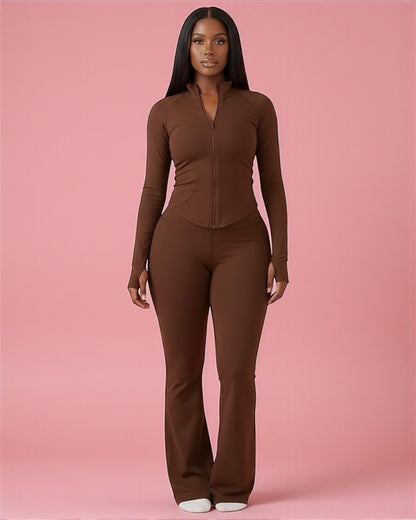 ENSEMBLE SCULPT polaire – MARRON FONCÉ