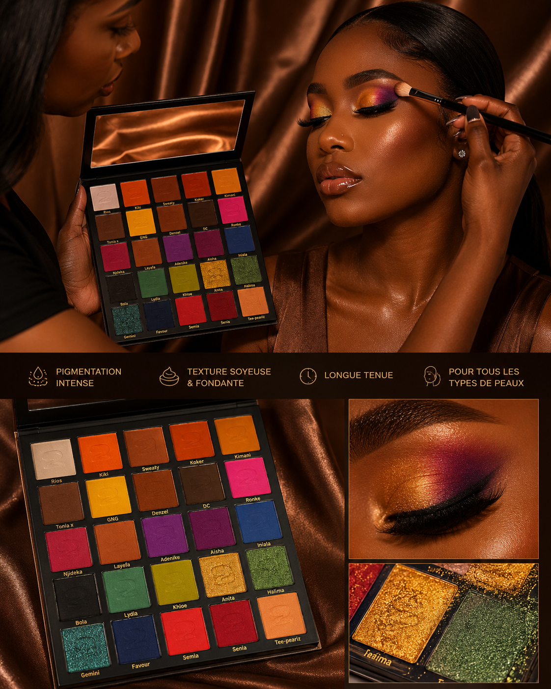 Palette RIOS – 24 couleurs ultra-pigmentées ZIKEL