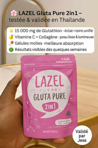 Lazel Gluta Pure complément alimentaire 2 en 1