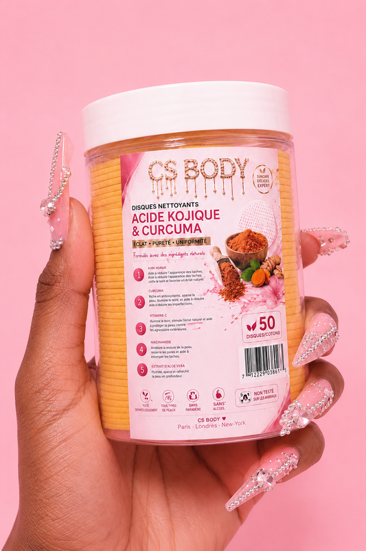 Disques Nettoyants Acide Kojique & Curcuma – CS BODY