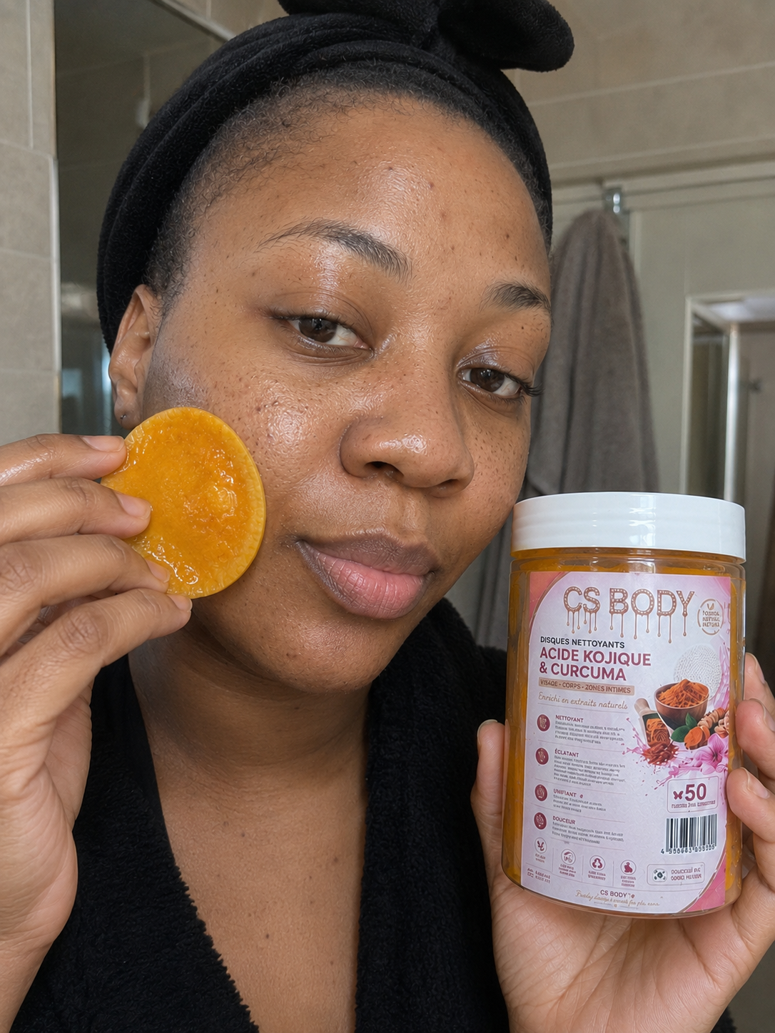 Disques Nettoyants Acide Kojique & Curcuma – CS BODY