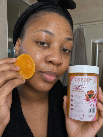 Disques Nettoyants Acide Kojique & Curcuma – CS BODY