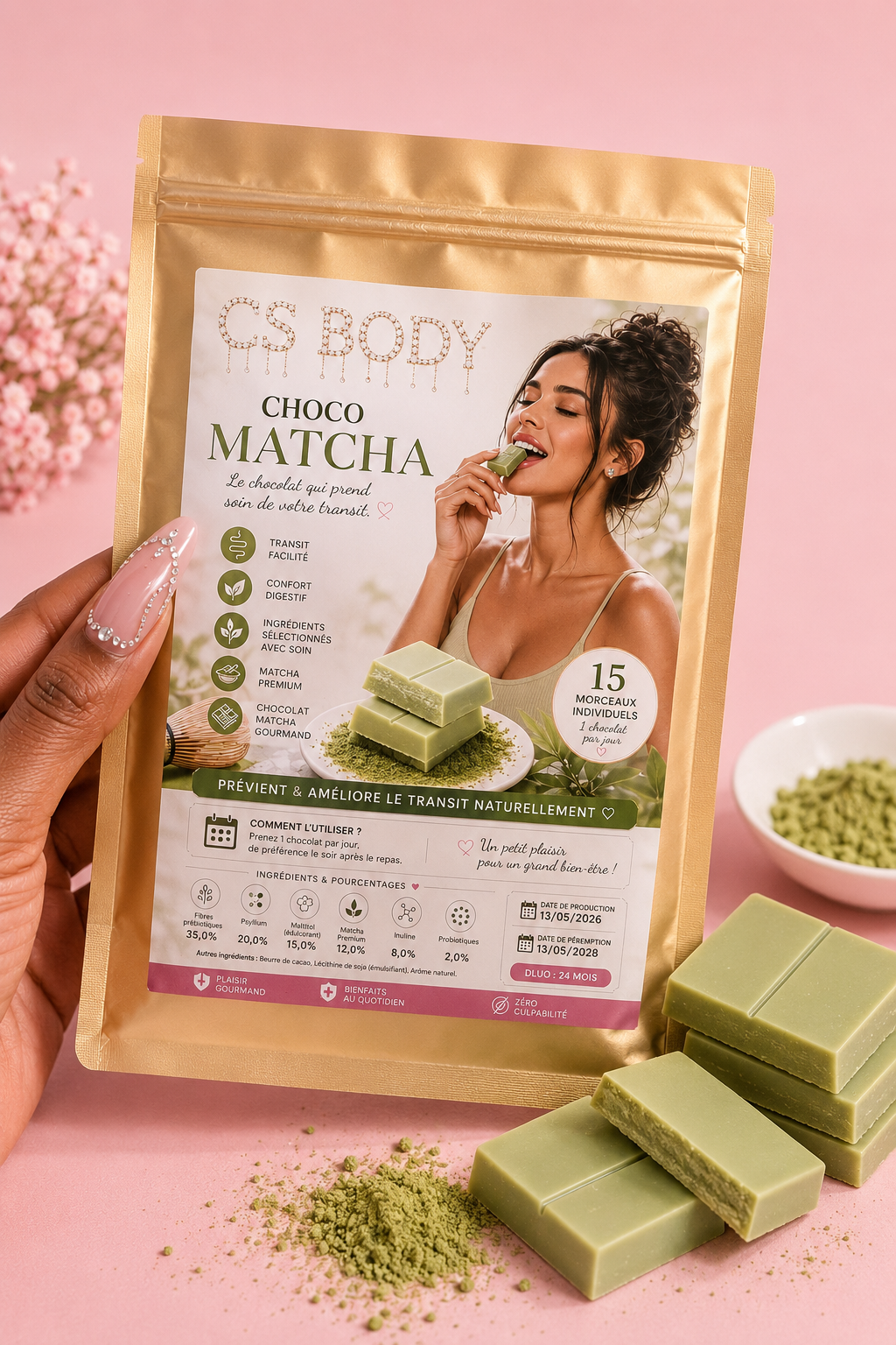 CHOCO MATCHA – Transit & Bien-être Digestif 15 jours