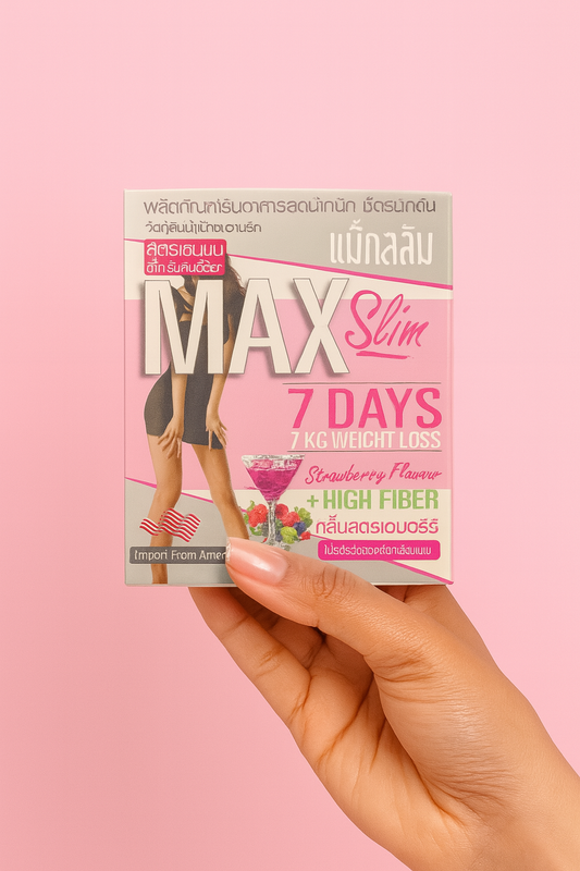MAX Slim – 7 Days 

Boisson minceur express – Goût fraise + fibres